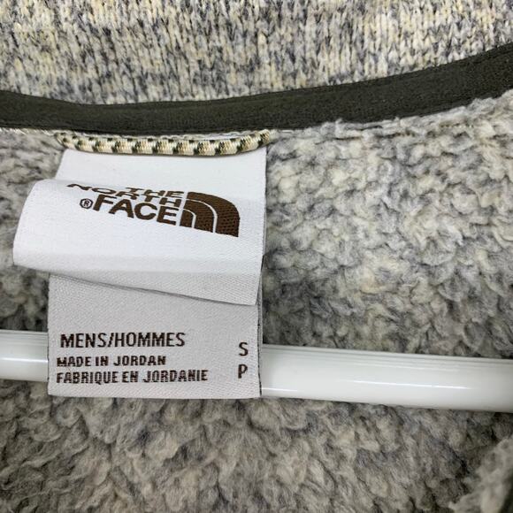 The North Face Men's 1/4-Zip Fleece Sweater Tan Gray Size S - Picture 10 of 16